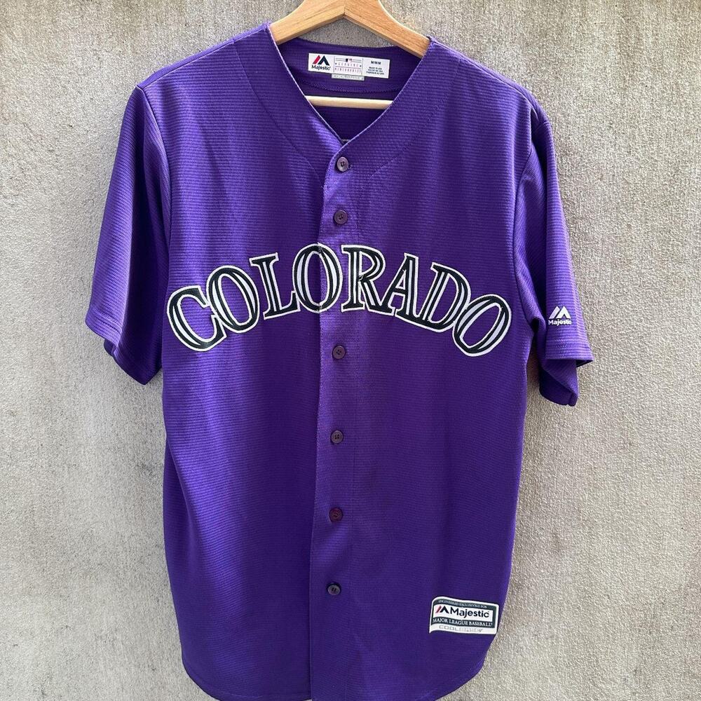 Majestic Jersey Colorado Rockies Nolan Arenado CoolBase MLB Baseball Size M